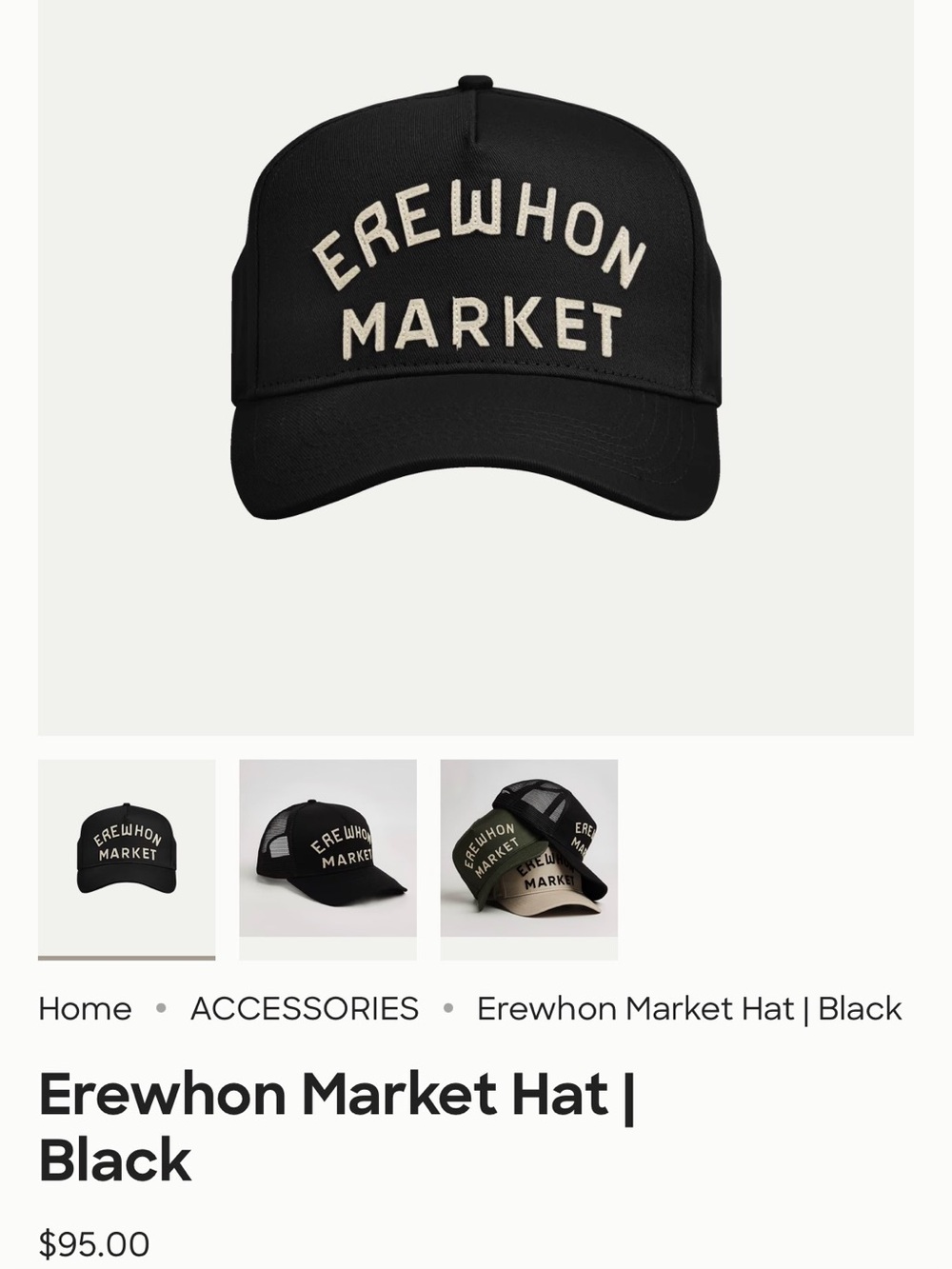 NWOT Erewhon Market Trucker Cap